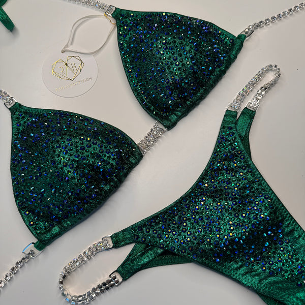 Emerald, jet AB Scatter Competition Bikini