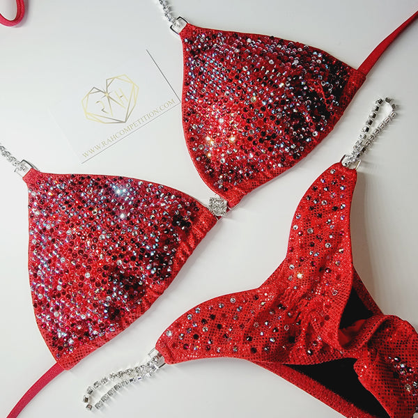 Red, Clear Competition Bikini