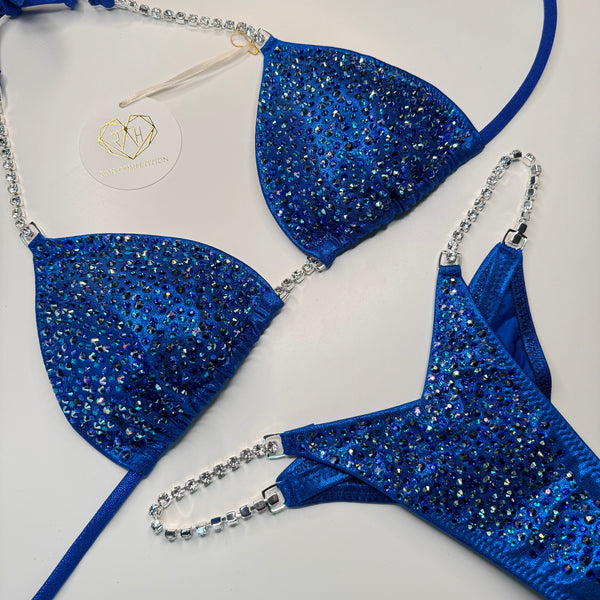 Wellness Royal Blue Scatter Competition Bikini