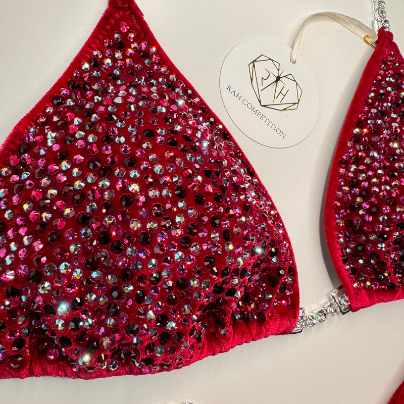 Velvet Wine Scatter Competition Bikini