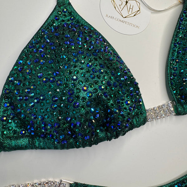 Emerald, jet AB Scatter Competition Bikini