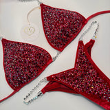 Velvet Wine Scatter Competition Bikini