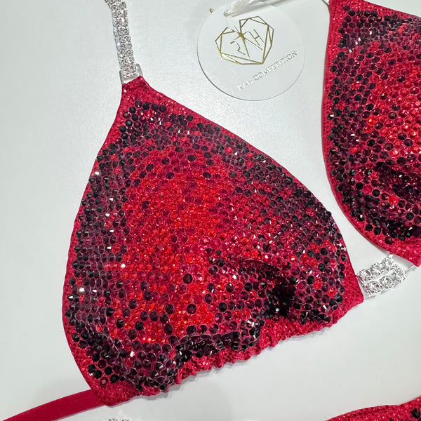 Red Inner glow Competition Bikini