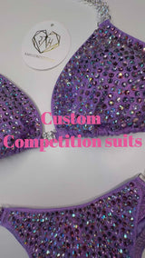 Lilac scatter Competition Bikini