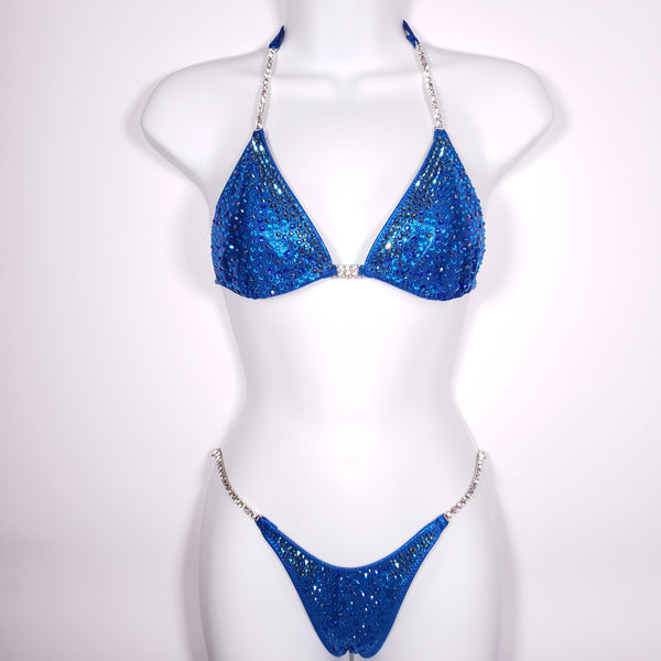 Blue Center Stage Competition Bikini