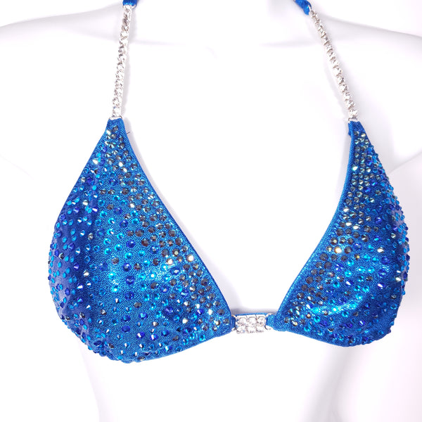 Blue Center Stage Competition Bikini