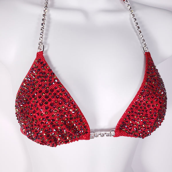 Red Gold Scatter Competition Bikini