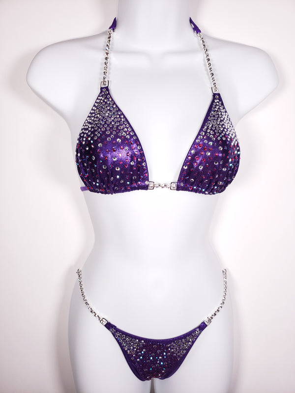 Purple Sparkle Competition Bikini